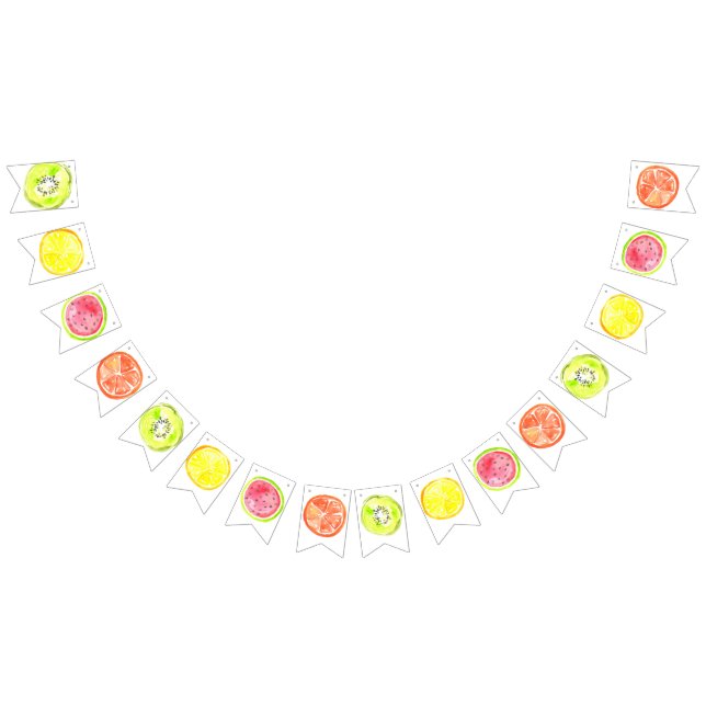 Gulligt baner för bunting för fruktungefödelsedag vimplar (Alla)