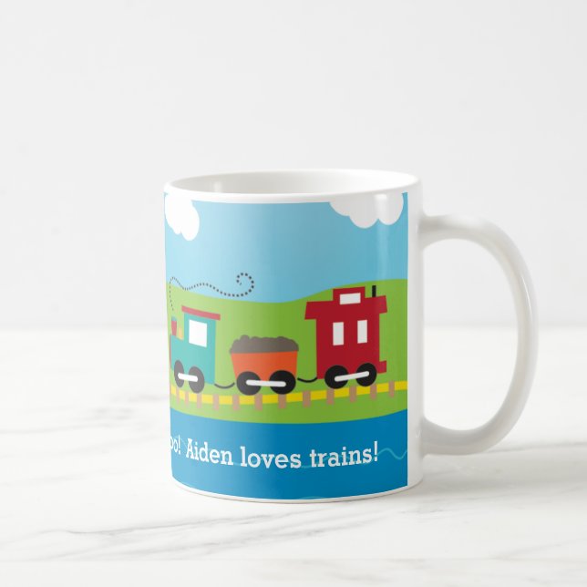 Gulligt barnChoo Choo tåg Kaffemugg (Höger)