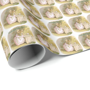 Gulligt Beatrix potter, baby shower, Presentpapper