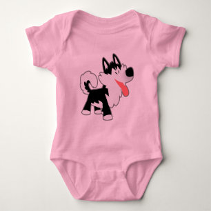 Gulligt bekläda för tecknadsiberian huskybaby tee shirt