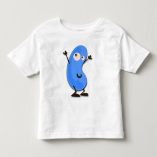 Gulligt blåttbönamonster tee