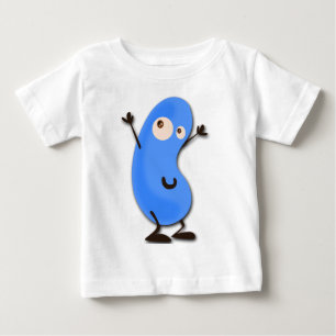 Gulligt blåttbönamonster tee