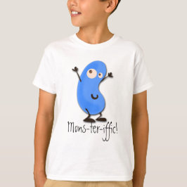 Gulligt blåttbönamonster tee