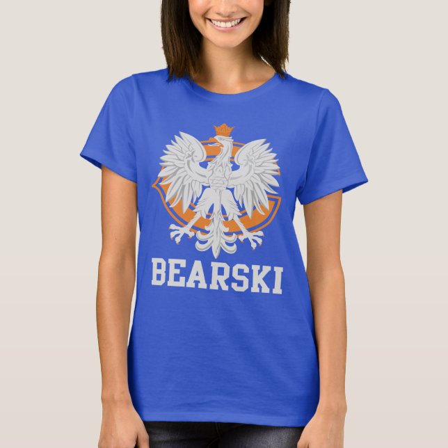 Gulligt Chicago polskt Bearski arv Tee Shirt (Framsida)