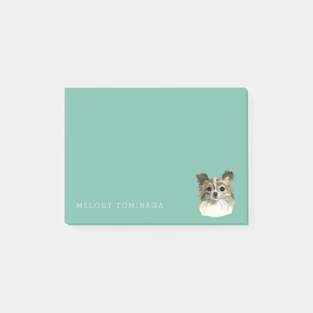 Gulligt Chihuahuavattenfärgporträtt | tillfogar Post-it Block (Framsida)