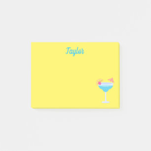Gulligt coctailexponeringsglas post-it block