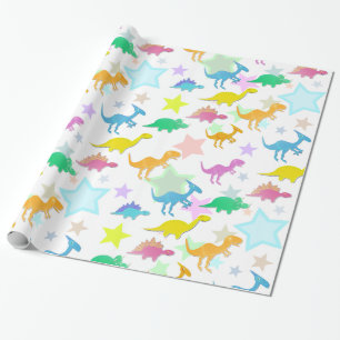 Gulligt Dinosaursmönster Presentpapper