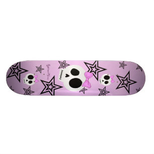 Gulligt döskallardäck för stjärnor n mini skateboard bräda 18,5 cm