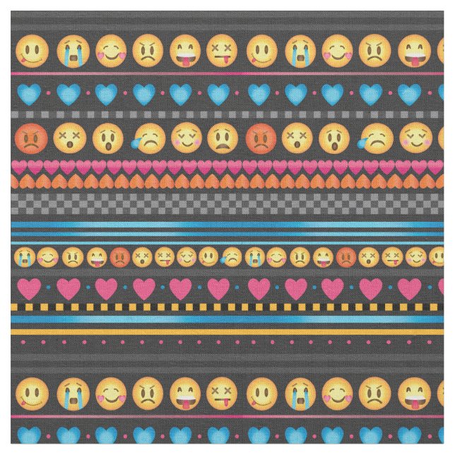 Gulligt Emoji randtyg Tyg (Närbild)