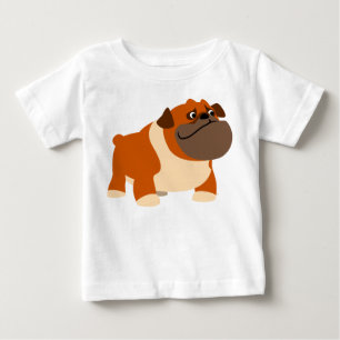 Gulligt engelskt bekläda för bulldoggbaby tee