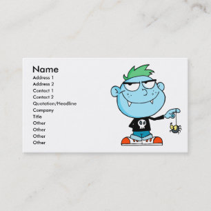 gulligt fånig lustigt vampyrunge tecknade figurer visitkort