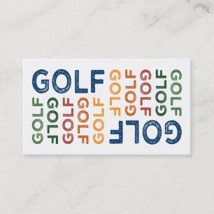 Gulligt färgrikt för Golf Visitkort