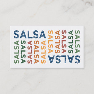 Gulligt färgrikt för salsa visitkort