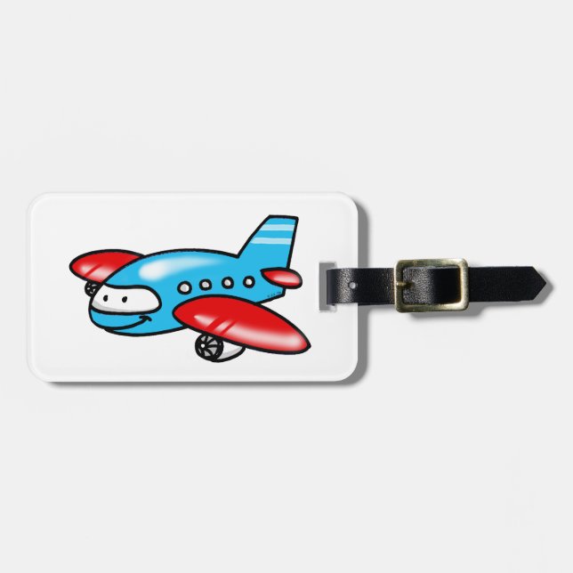 gulligt flygplan bagagebricka (Horisontell Framsida)