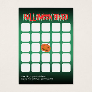 Gulligt för halloween festBingo för pumpa 5x5 Visitkort