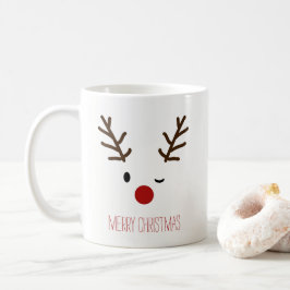 Gulligt för renjul för blinka Rudolf kaffe Kaffemugg