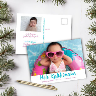 Gulligt foto för helgdag för Mele Kalikimaka Helg Vykort