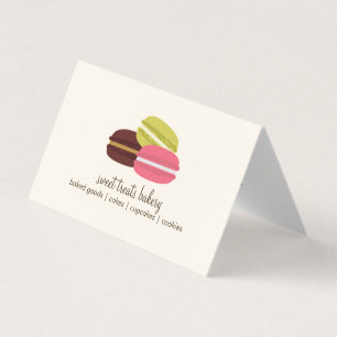 Gulligt franskMacarons bageri eller Cafe Visitkort