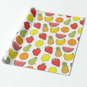 Gulligt fruktmönster presentpapper