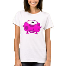 Gulligt Fuchsia tecknadmonster