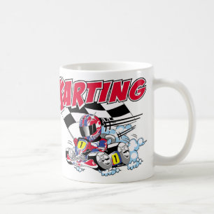Gulligt går den Kart muggen Kaffemugg