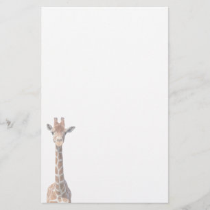 Gulligt giraffansikte brevpapper