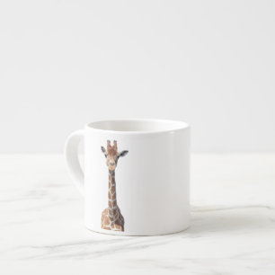Gulligt giraffansikte espressomugg