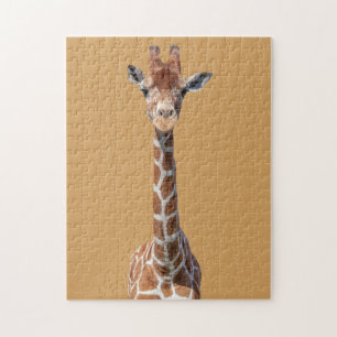 Gulligt giraffansikte pussel