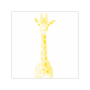 Gulligt giraffansikte självfärgande stämpel