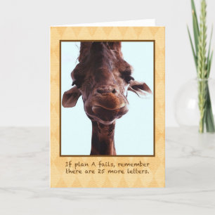 Gulligt giraffhälsningkort kort