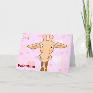 Gulligt giraffvalentinkort helgkort