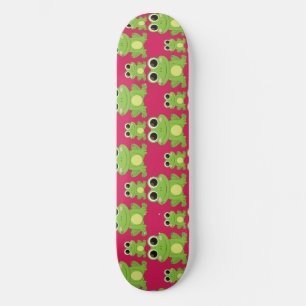 Gulligt grodamönster mini skateboard bräda 18,7 cm