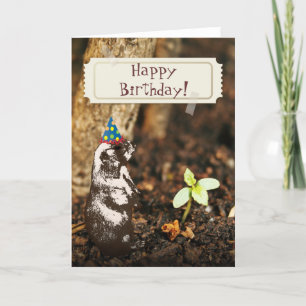 Gulligt Groundhog födelsedagkort Kort