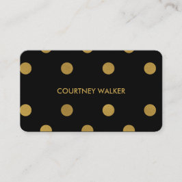 Gulligt guld omkullkastar, & svartpolkaen pricker visitkort