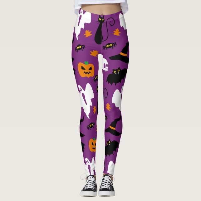 Gulligt Halloween dräktparty Leggings (Framsida)