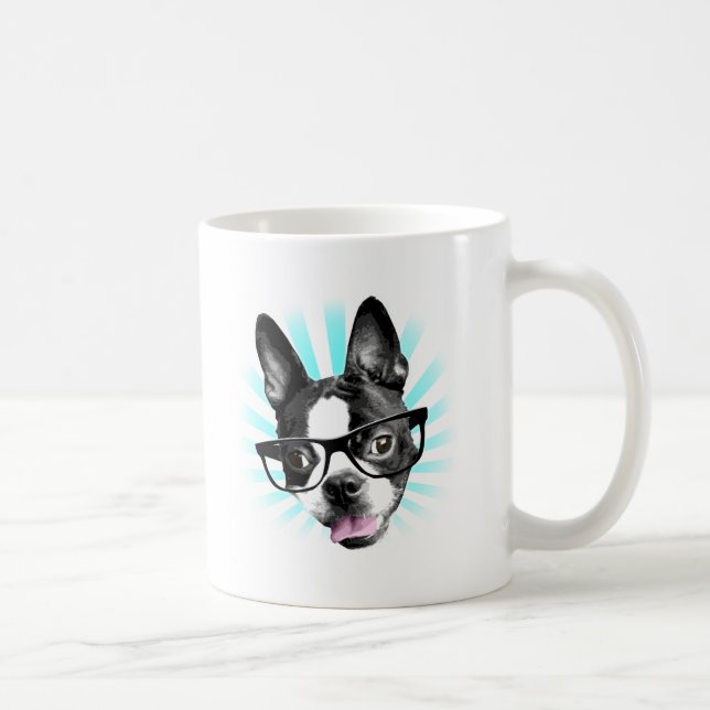 Gulligt! HipsterBoston Terrier Kaffemugg (Höger)