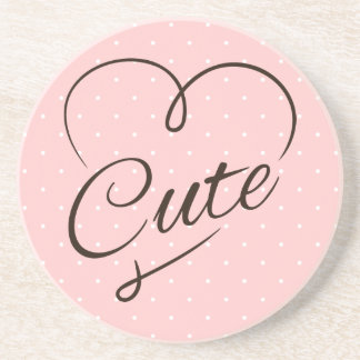 Gulligt hjärtaklotter underlägg sandsten