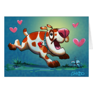 Gulligt hundkort hälsningskort