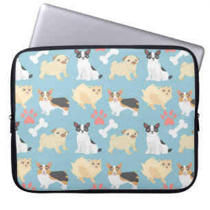 Gulligt hundmönster laptop sleeve
