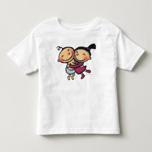 Gulligt illustrerat krama för småbarn t shirt