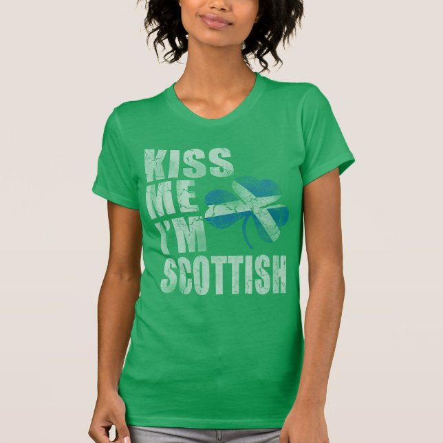 Gulligt irländskt kysser mig st patrick's day för t shirt (Framsida)