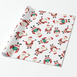 Gulligt jultomtenjulmönster presentpapper