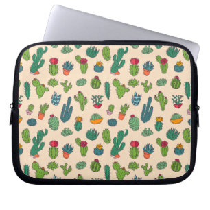 Gulligt kaktusanseendemönster laptop fodral