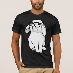 Gulligt kaninhusdjur för Nerdy kanin med T Shirt
