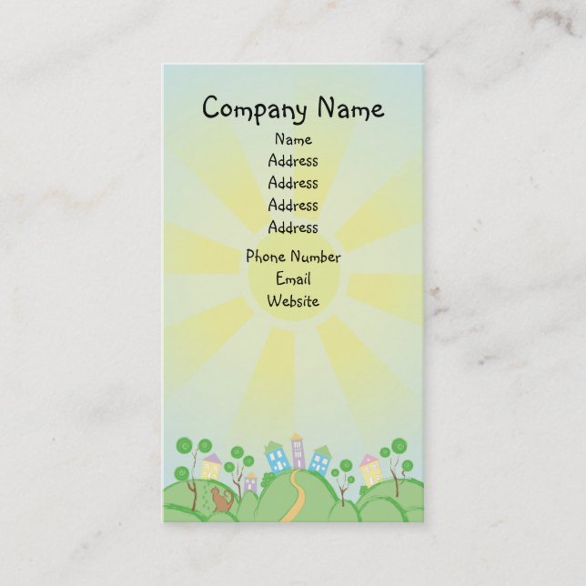 Gulligt katt- och husflyttahem visitkort (Framsida)