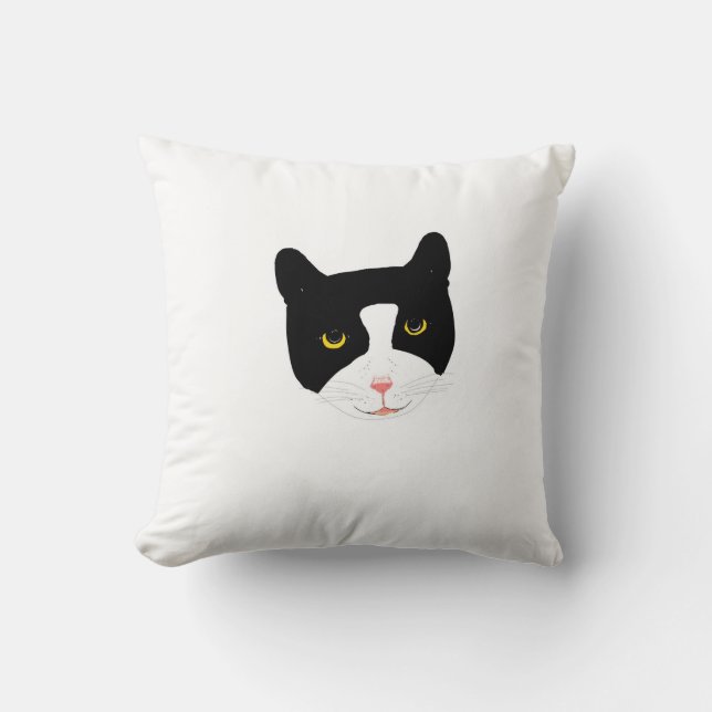 Gulligt kattansikte kudder kudde (Framsida)