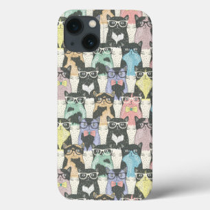Gulligt kattmönster för Hipster