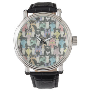 Gulligt kattmönster för Hipster Armbandsur