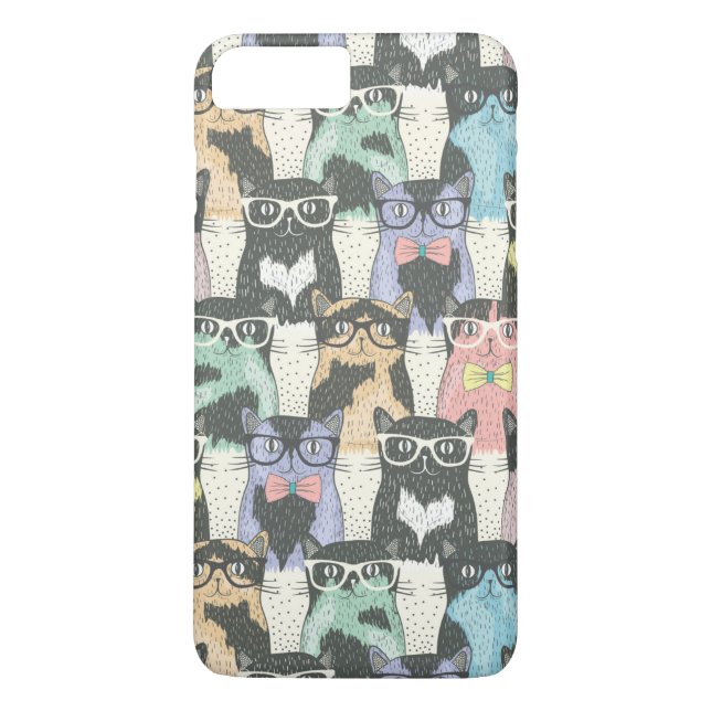 Gulligt kattmönster för Hipster Case-Mate iPhone Skal (Baksida)