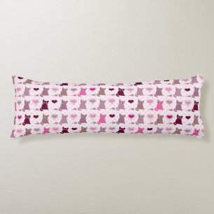 Gulligt kattungeflickamönster kroppskudde